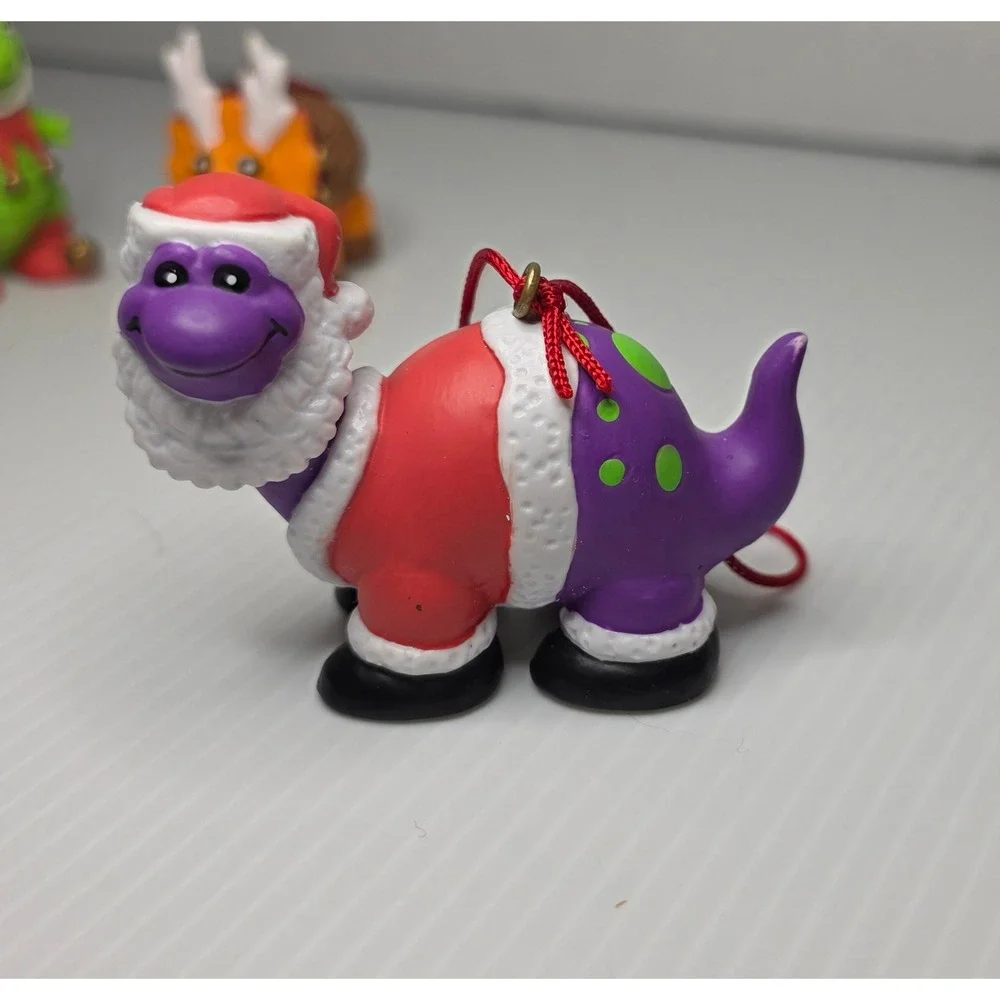 Vintage Christmas Dinosaur Ornaments Lot House of Lloyd 1993‎ Preowned